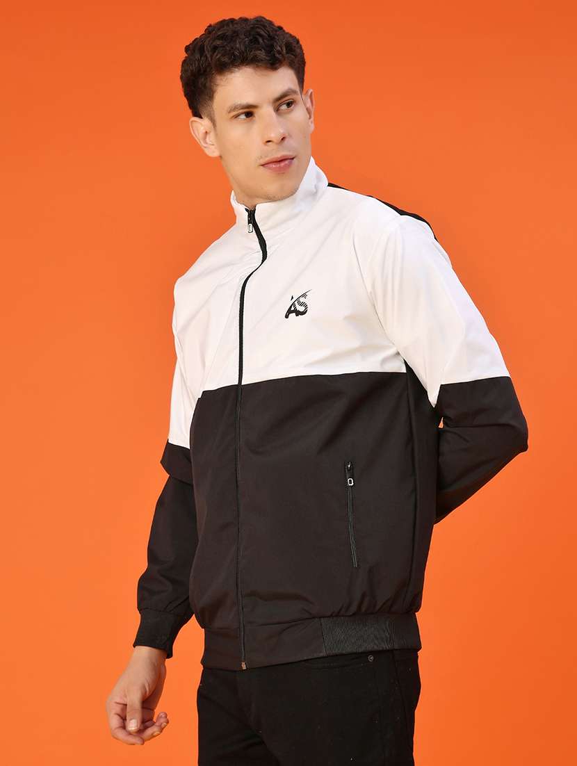 men color block long sleeve lightweight bomber jacket - 22170468 -  Standard Image - 1