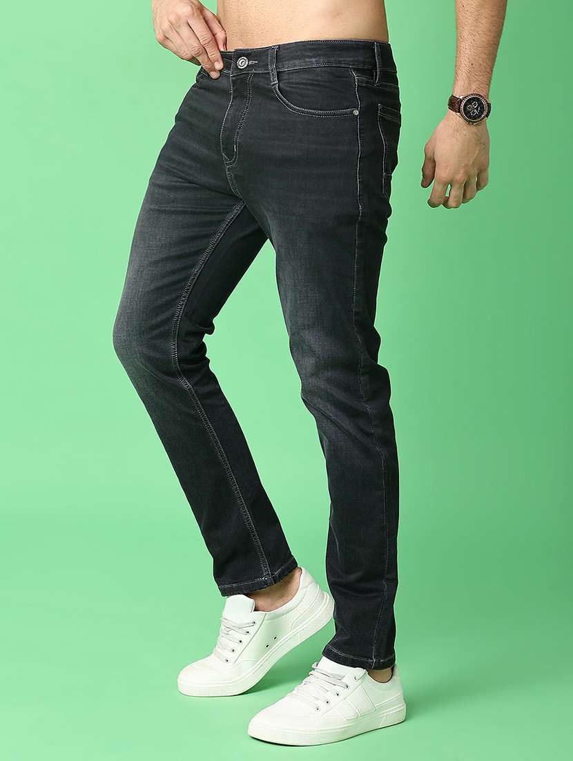 men washed mid rise full length jeans - 22170560 -  Standard Image - 1