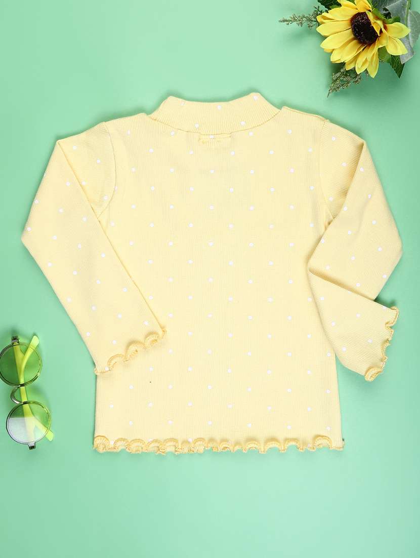 girls printed mock neck long sleeve tee - 22170566 -  Standard Image - 1