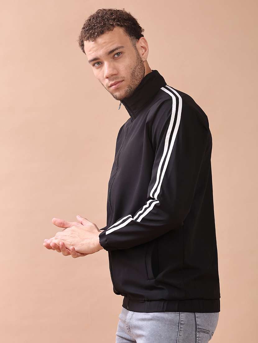 men taped long sleeve lightweight bomber jacket - 22170610 -  Standard Image - 1