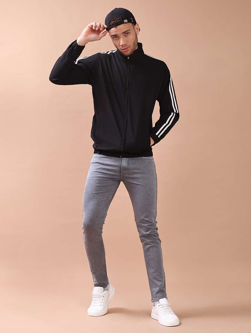 men taped long sleeve lightweight bomber jacket - 22170610 -  Standard Image - 4