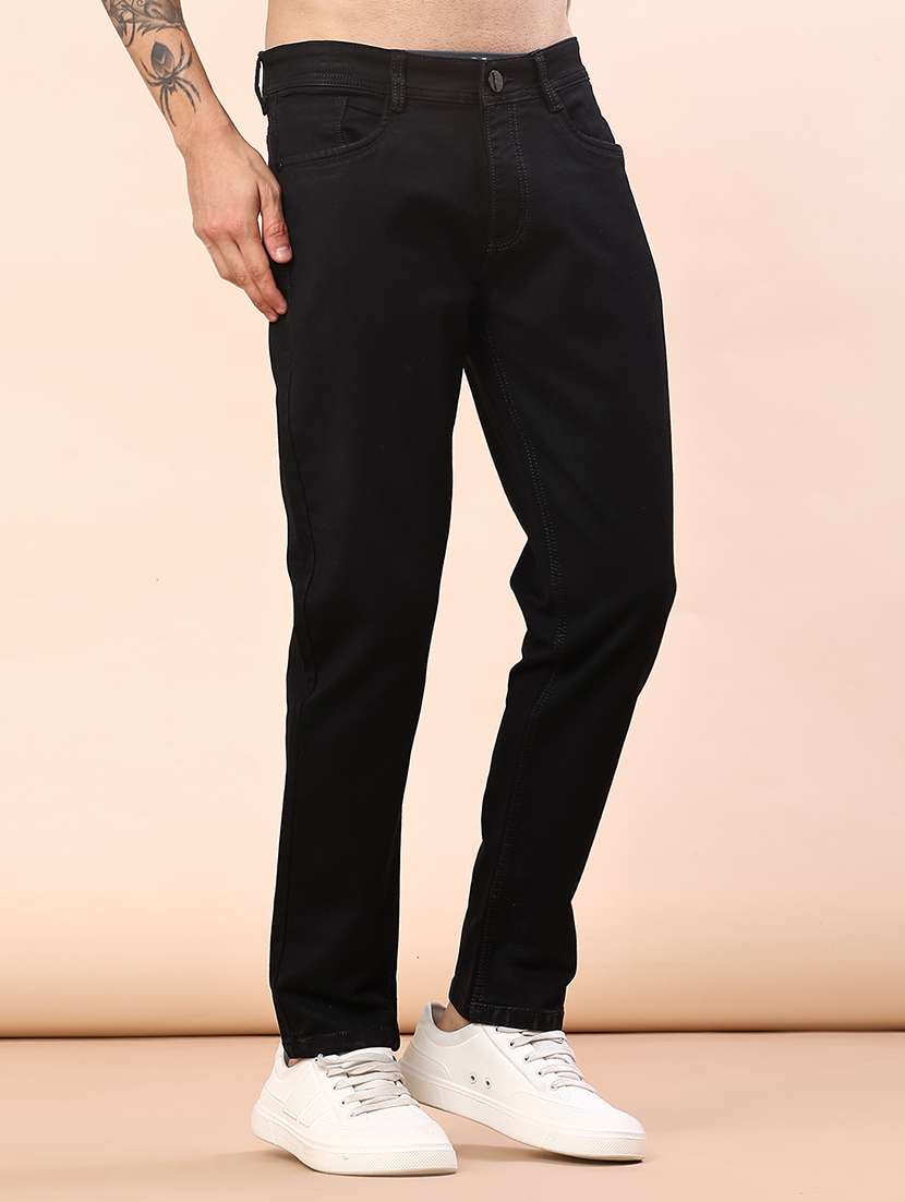 men plain mid rise full length jean - 22170688 -  Standard Image - 1