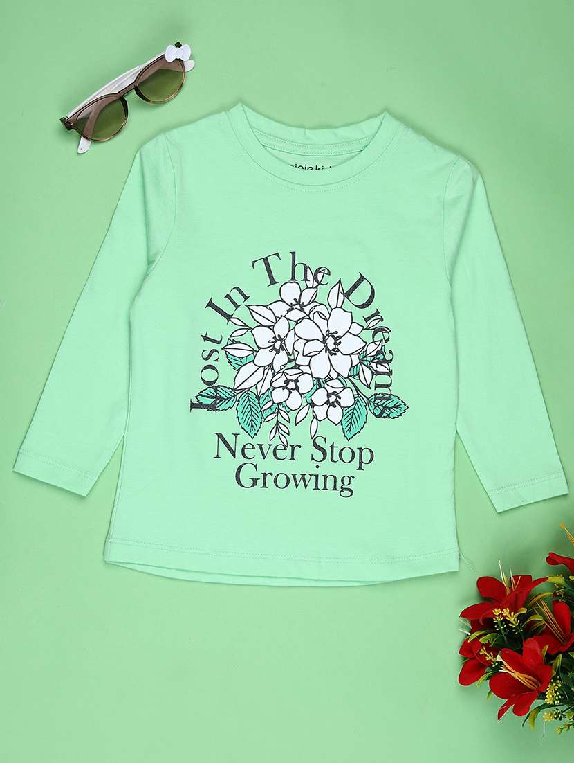 girls printed long sleeve tee