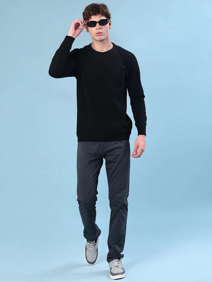 black cotton blend pullover - 22170711 -  Standard Image - 4