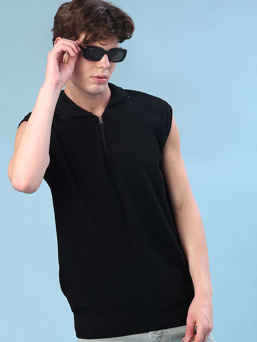 black polyester pullover - 22170712 -  Standard Image - 1