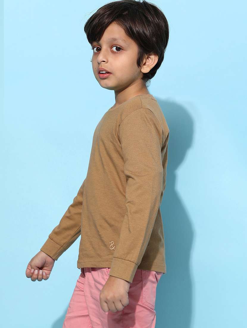 boys solid round neck long sleeve sweatshirt - 22170792 -  Standard Image - 1