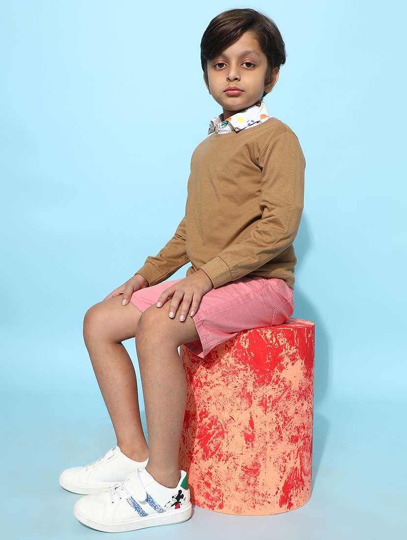 boys solid round neck long sleeve sweatshirt - 22170792 -  Standard Image - 4