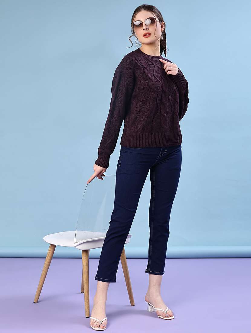 women self designed long sleeve pullover - 22170794 -  Standard Image - 4