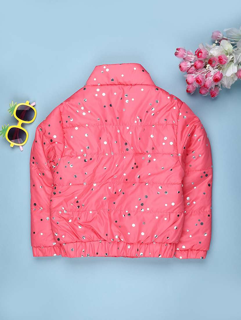 girls printed long sleeve quilted jacket - 22170810 -  Standard Image - 1