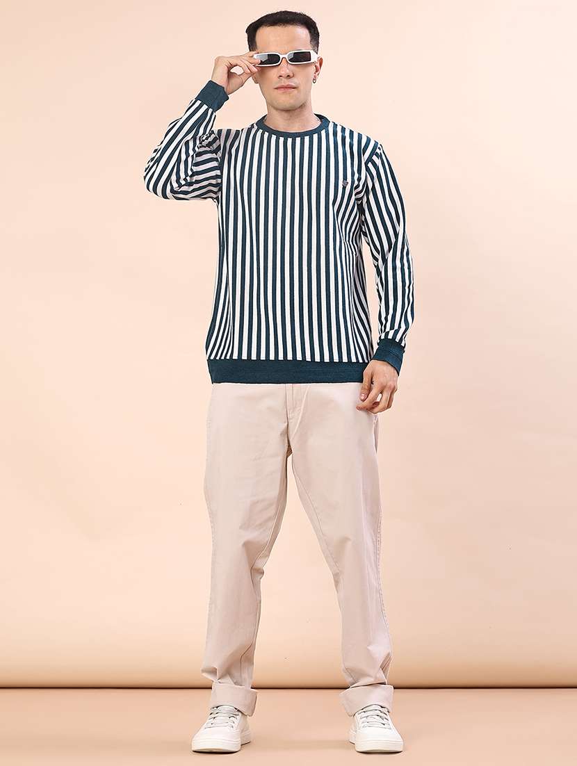 men striped long sleeve regular fit pullover  - 22170848 -  Standard Image - 4