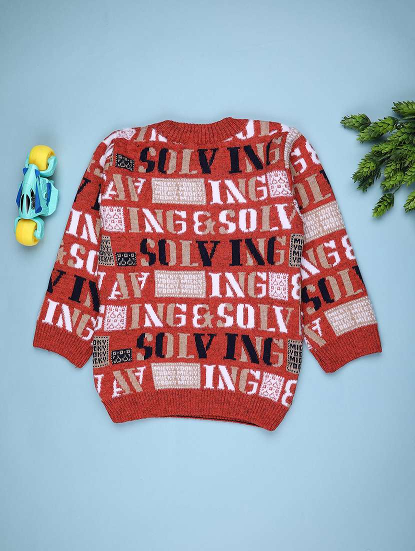 boys self designed long sleeve sweater - 22170939 -  Standard Image - 1