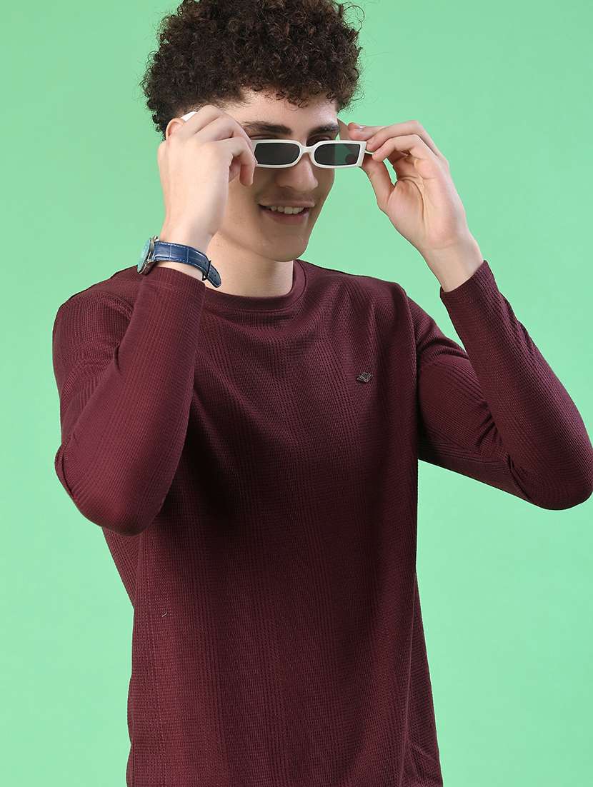 men self design long sleeve regular fit t-shirt - 22170949 -  Standard Image - 1