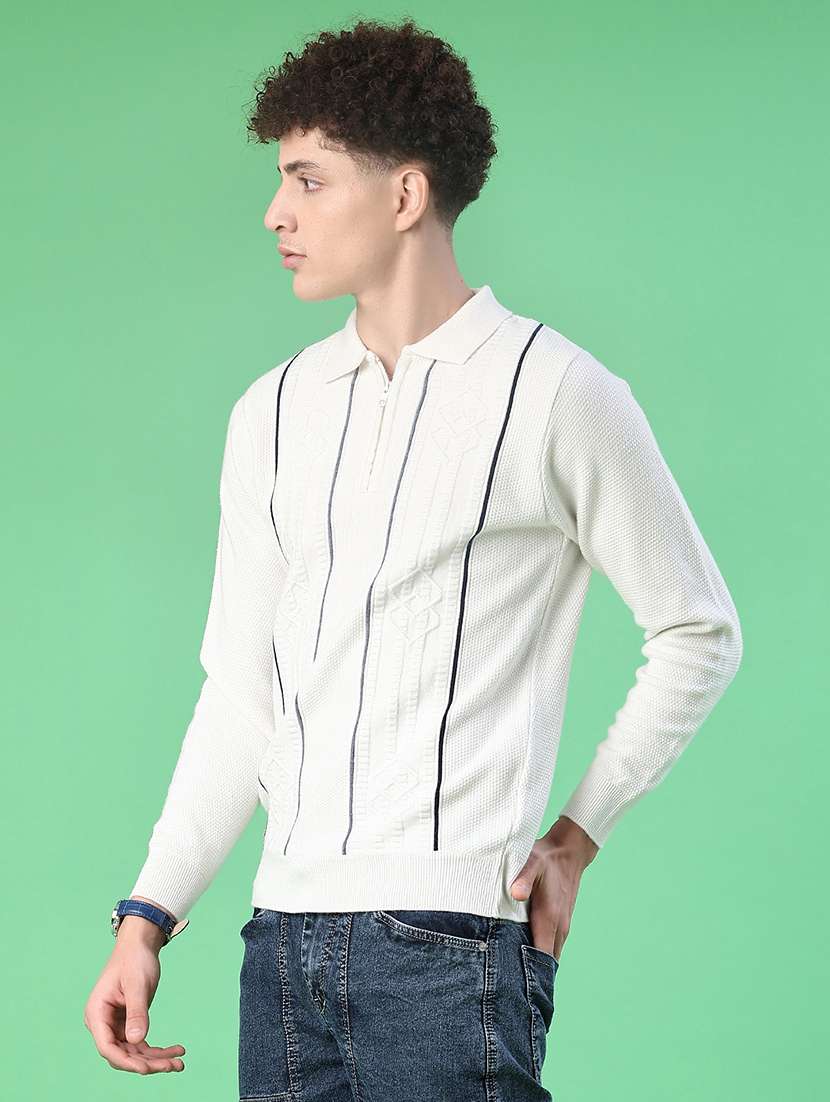 men self design long sleeve regular fit pullover  - 22170972 -  Standard Image - 1