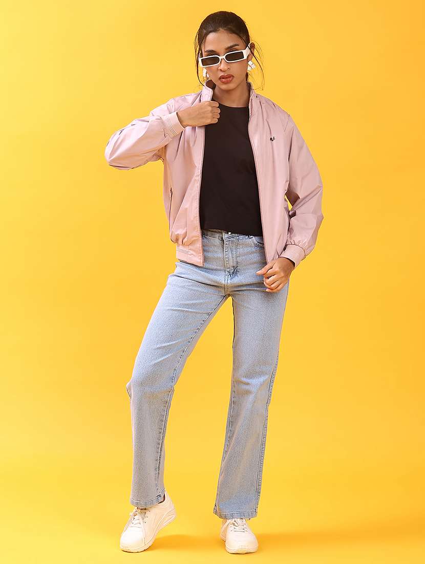 women solid long sleeve windcheater jacket - 22170983 -  Standard Image - 4