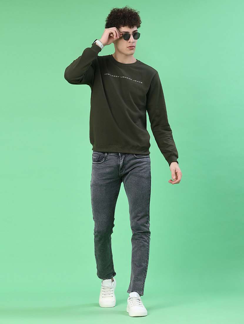 men chest print long sleeve regular fit sweatshirt - 22170988 -  Standard Image - 4