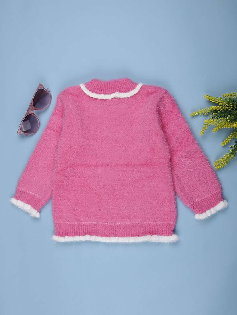 girls self designed long sleeve sweater - 22171022 -  Standard Image - 1