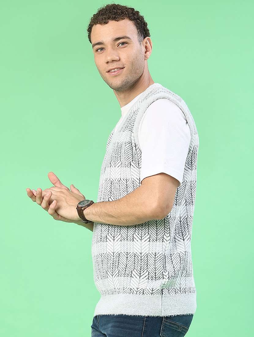 men self design sleeveless regular fit pullover  - 22171072 -  Standard Image - 1
