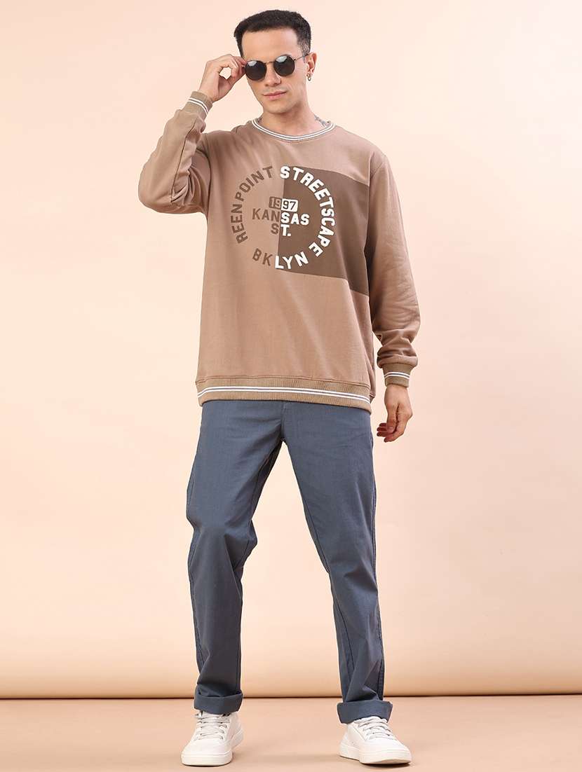 men front print long sleeve regular fit sweatshirt - 22171090 -  Standard Image - 4