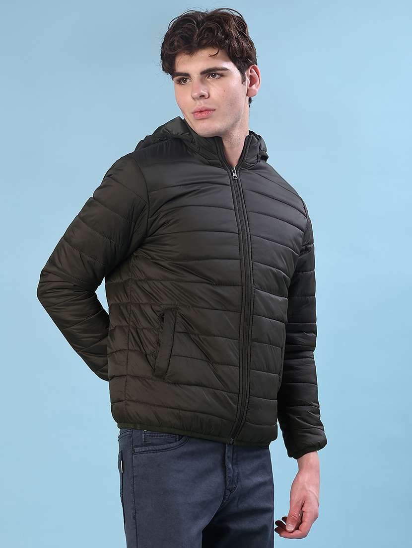 men solid long sleeve lightweight puffer jacket - 22171106 -  Standard Image - 1