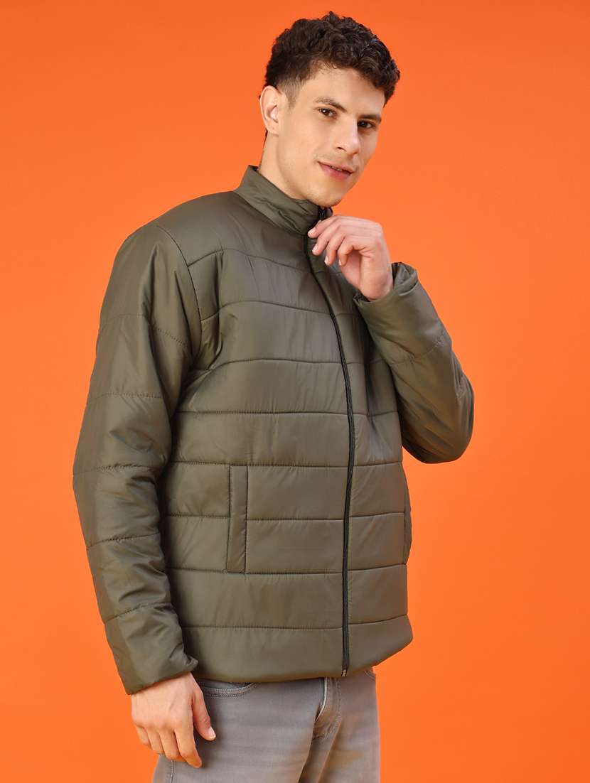 men solid long sleeve lightweight puffer jacket - 22171107 -  Standard Image - 1
