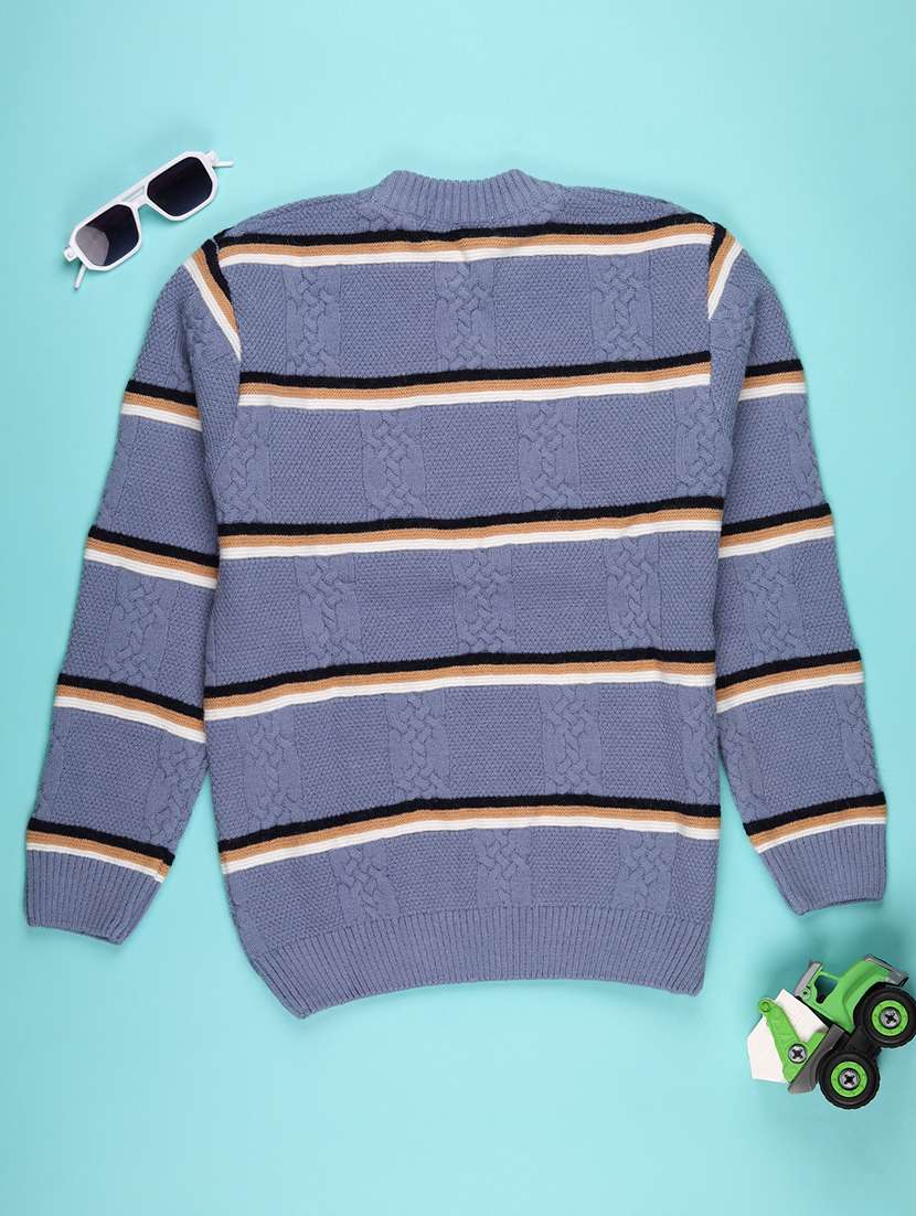 Boys Striped Long Sleeve Sweater - 22171159 -  Standard Image - 1