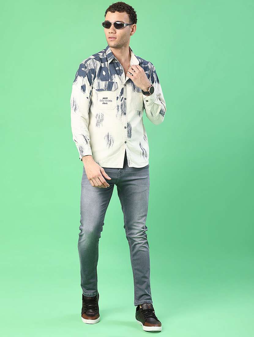 men washed mid rise full length jeans - 22171172 -  Standard Image - 4