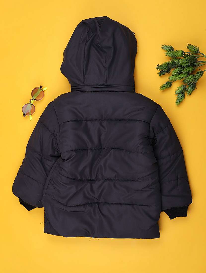 kids solid long sleeve hooded quilted jacket - 22171173 -  Standard Image - 1