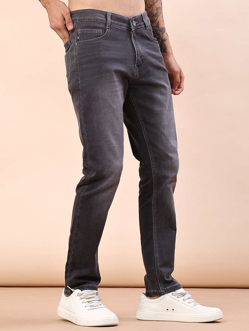 Men Washed Mid Rise Full Length Jeans - 22171260 -  Standard Image - 1