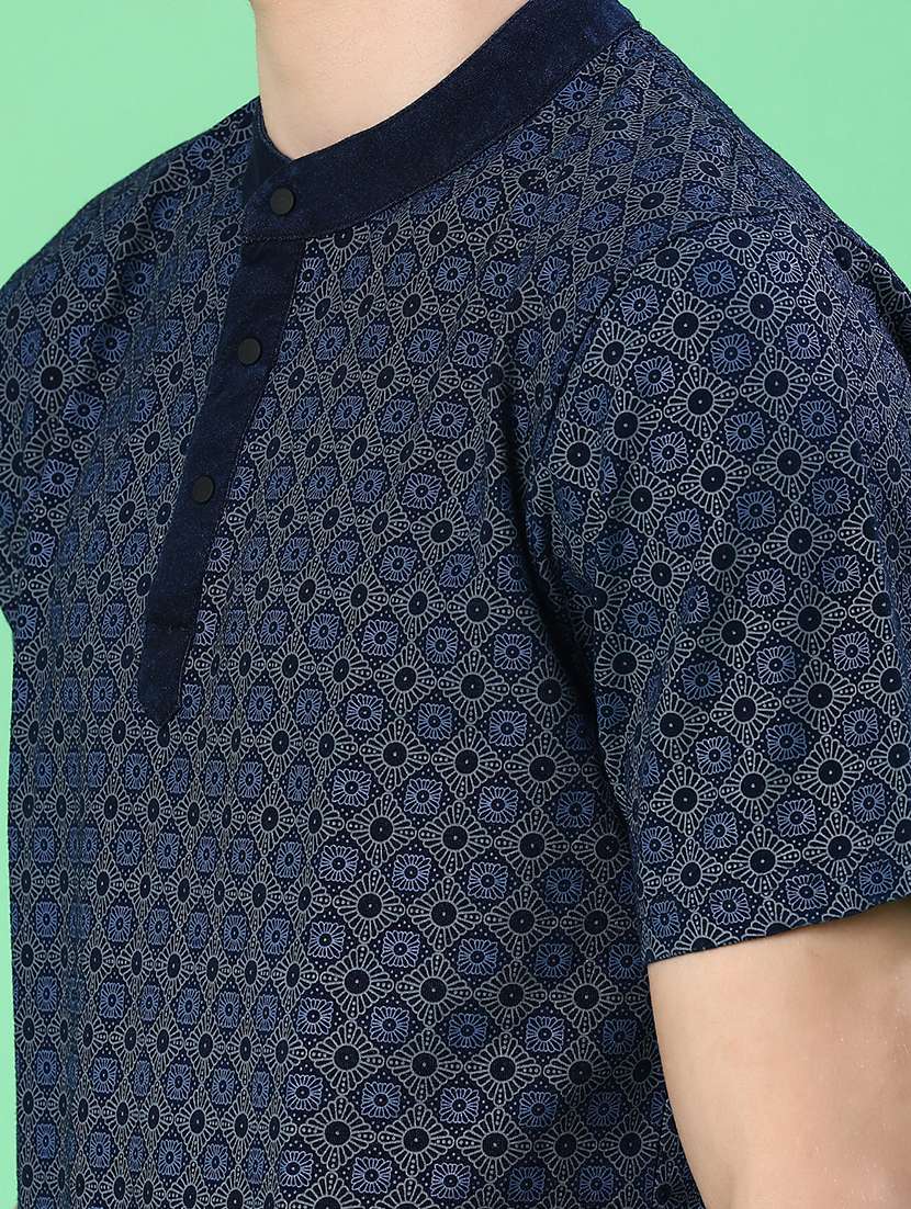 boys printed mandarin neck short sleeve t-shirt - 22171267 -  Standard Image - 4