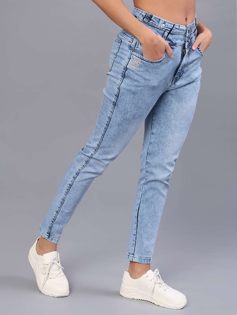 women solid high rise skinny fit jean - 22171268 -  Standard Image - 1