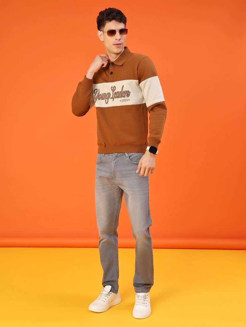 men chest print long sleeve regular fit sweatshirt - 22171286 -  Standard Image - 4