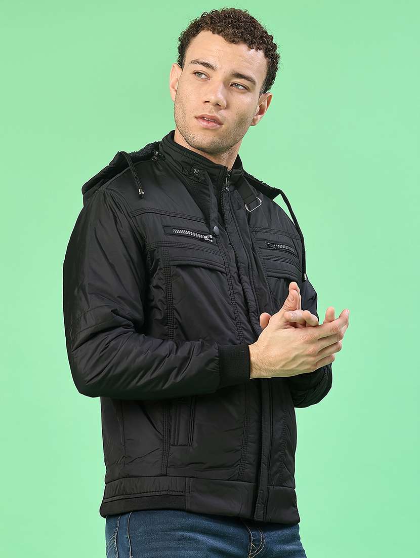 men solid long sleeve lightweight bomber jacket - 22171300 -  Standard Image - 1