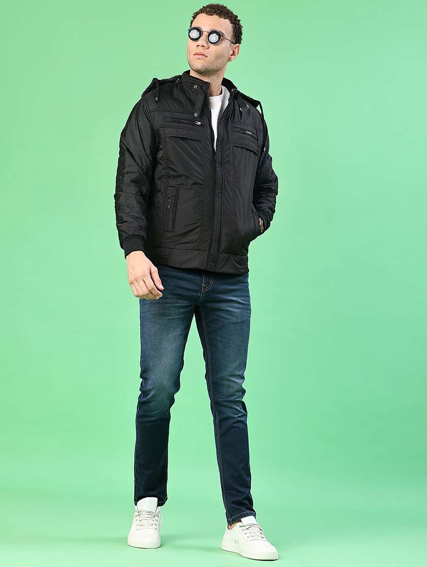 men solid long sleeve lightweight bomber jacket - 22171300 -  Standard Image - 4