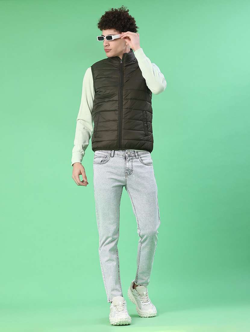 men solid sleeveless lightweight puffer jacket - 22171302 -  Standard Image - 4