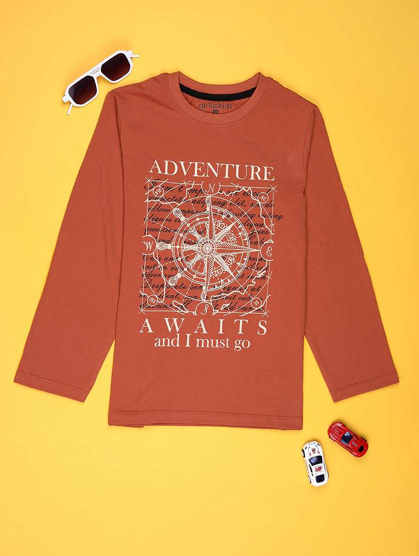boys printed long sleeve t-shirt