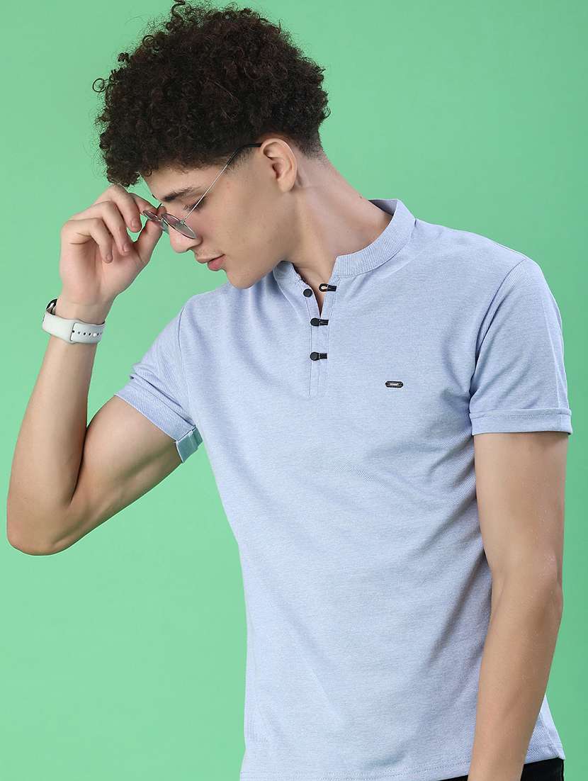 men solid short sleeve slim fit t-shirt - 22171354 -  Standard Image - 1
