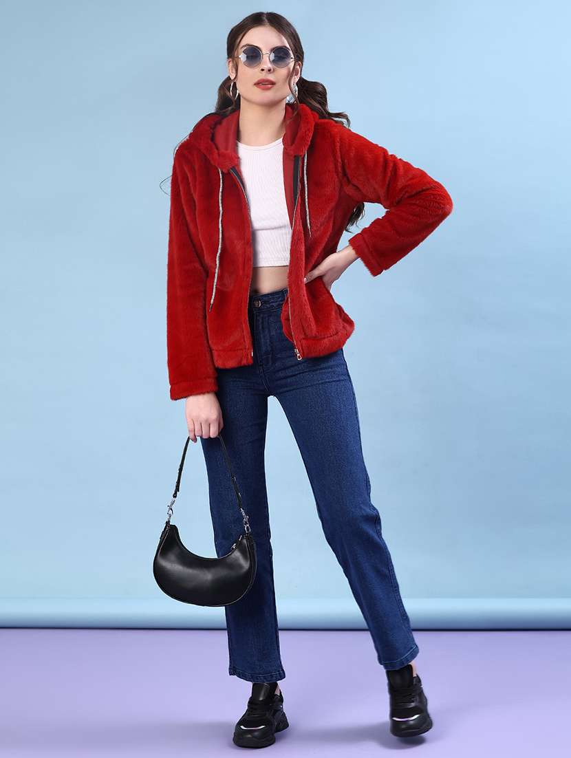 women plain long sleeve hooded sweatshirt - 22171411 -  Standard Image - 4