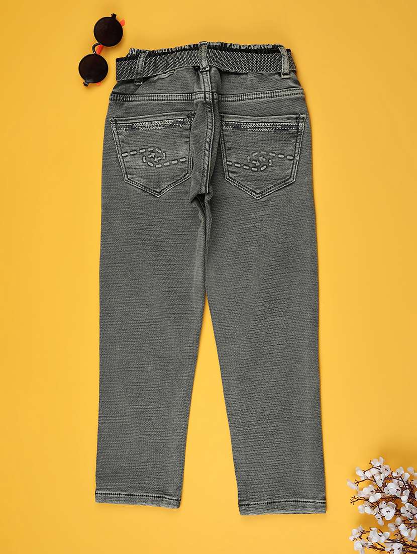 boys solid mid rise jeans - 22171500 -  Standard Image - 1