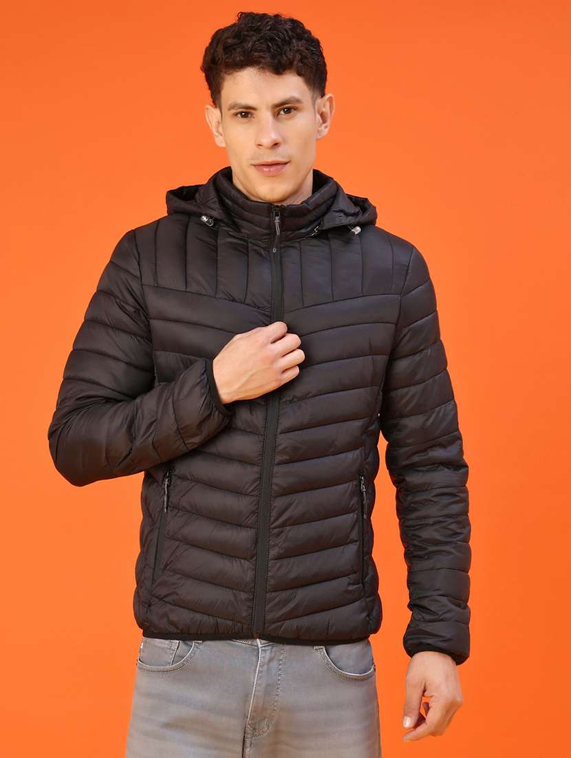 Men Solid Long Sleeve Lightweight Puffer Jacket - 22171530 -  Standard Image - 1