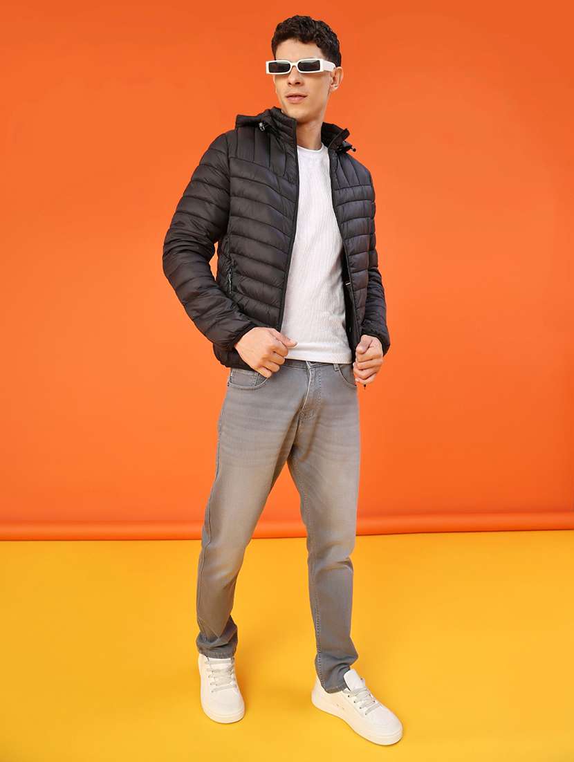 Men Solid Long Sleeve Lightweight Puffer Jacket - 22171530 -  Standard Image - 4