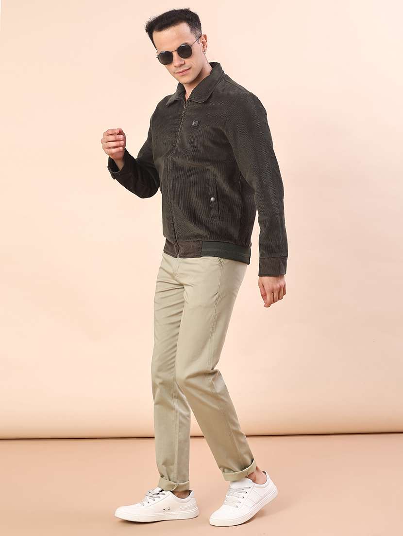 men solid collared long sleeve casual jacket - 22171531 -  Standard Image - 4