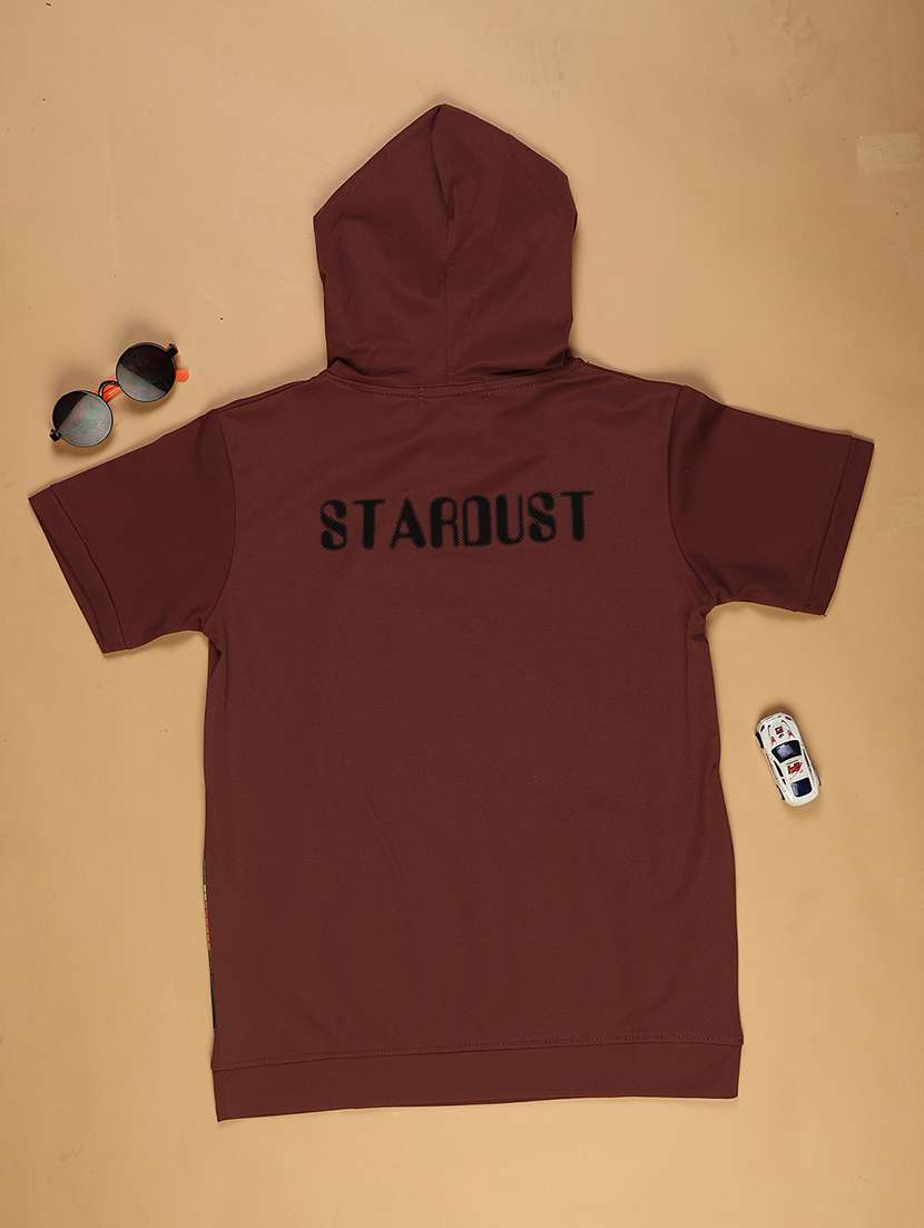 boys printed short sleeves hooded t-shirt - 22171544 -  Standard Image - 1