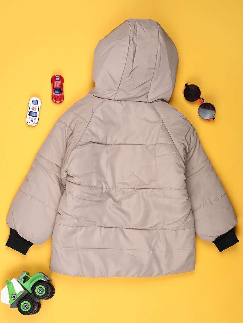 kids solid long sleeve hooded quilted jacket - 22171591 -  Standard Image - 1