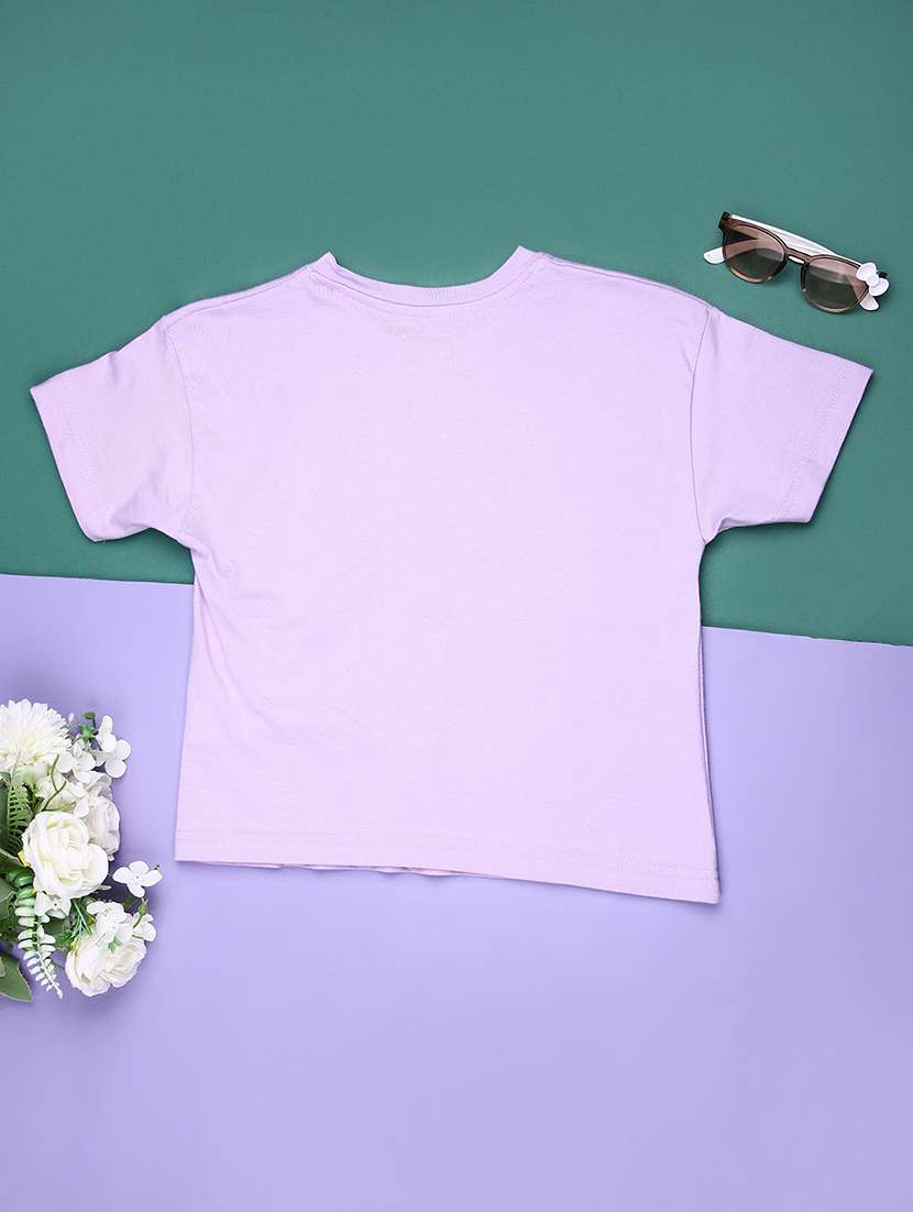 girls printed round neck t-shirt - 22171610 -  Standard Image - 1