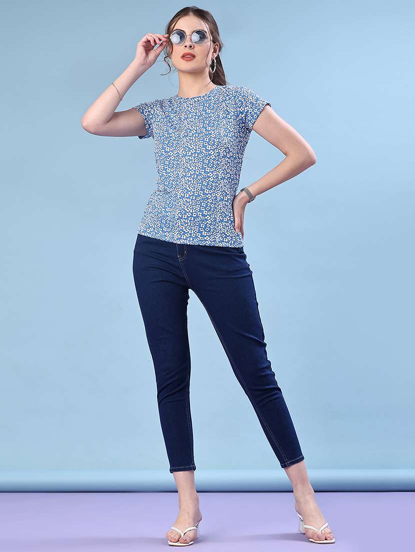 women solid mid rise slim jean - 22171625 -  Standard Image - 4