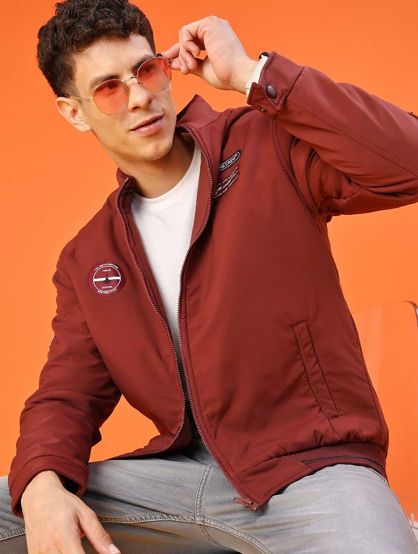 men solid long sleeve lightweight bomber jacket - 22171645 -  Standard Image - 1