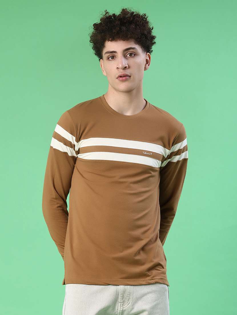 men striped long sleeve regular fit t-shirt - 22171675 -  Standard Image - 1