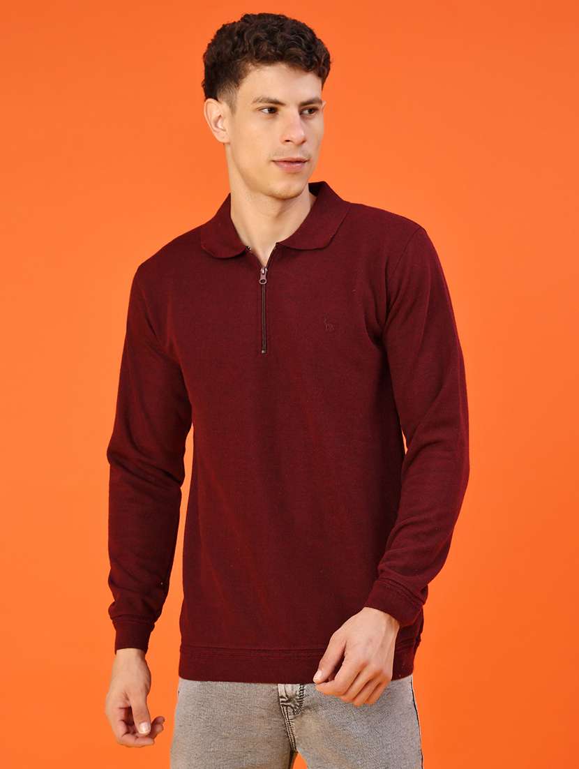 purple cotton blend pullover - 22171691 -  Standard Image - 1