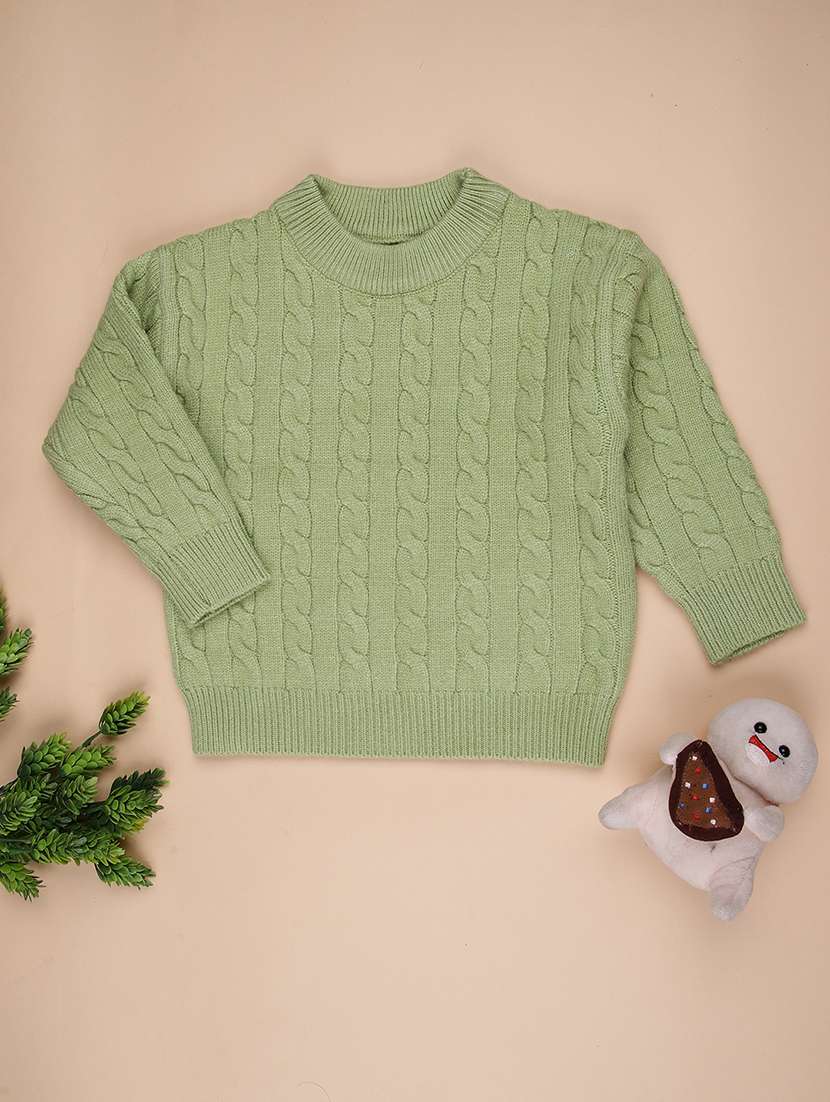 girls self design long sleeve sweater