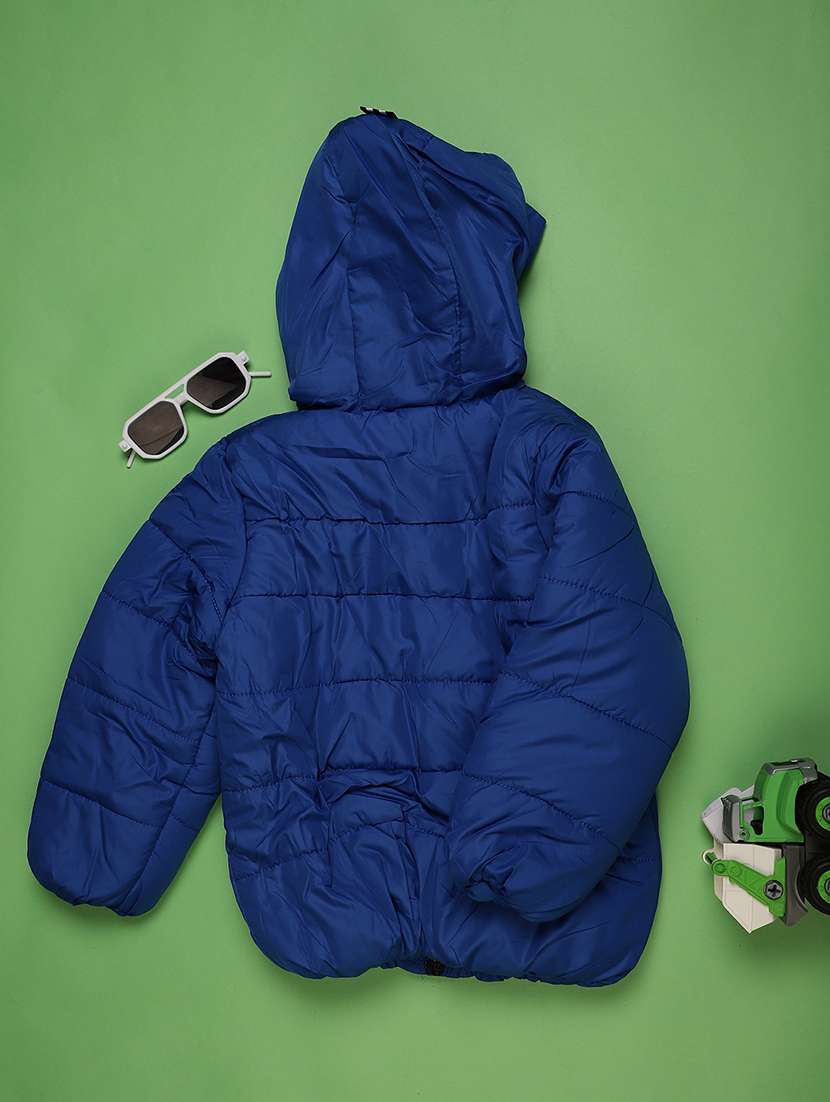 kids solid long sleeve hooded quilted jacket - 22171703 -  Standard Image - 1